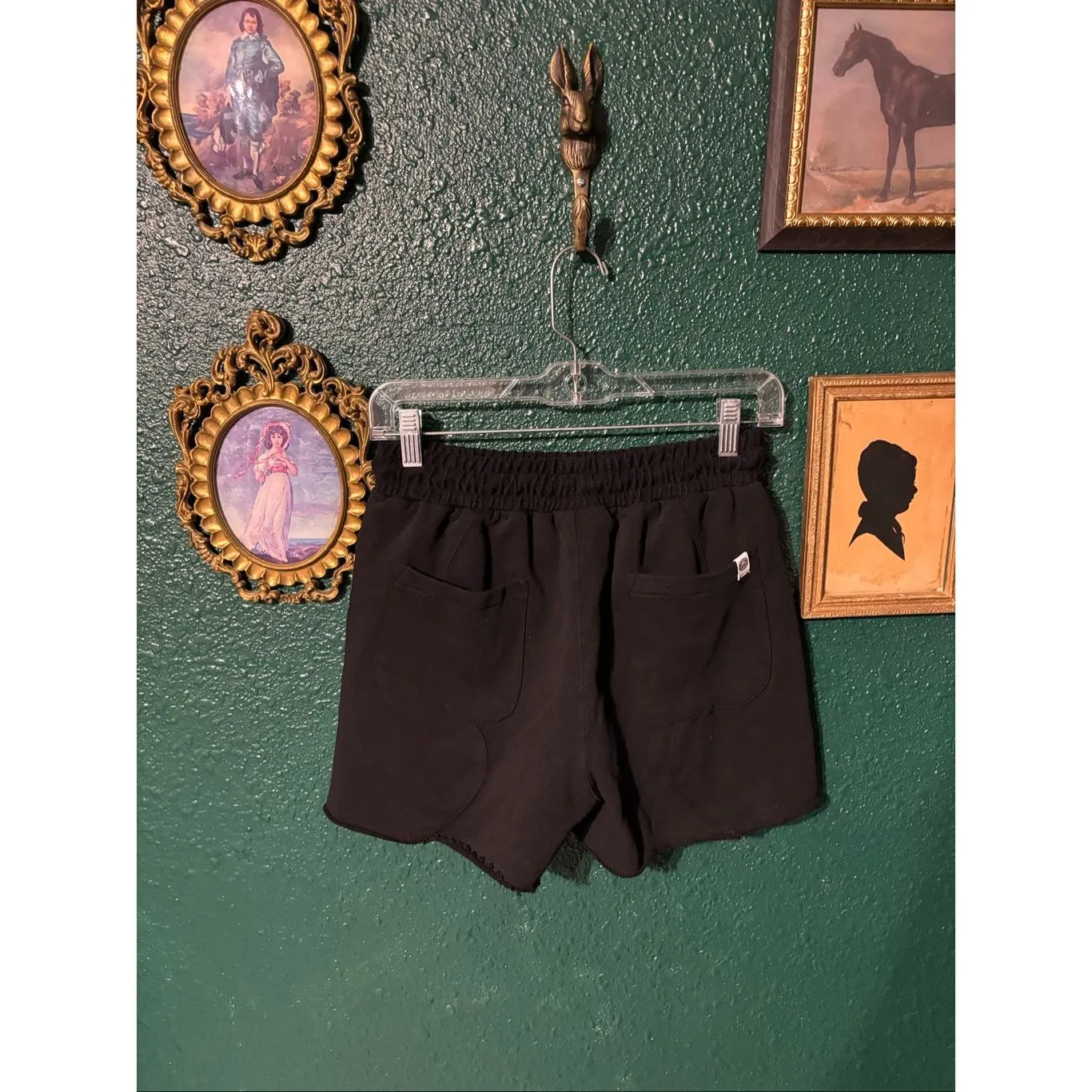 Bearded Goat Women’s Black Sweat Shorts Size Small Casual Lounge Athletic - Image 2