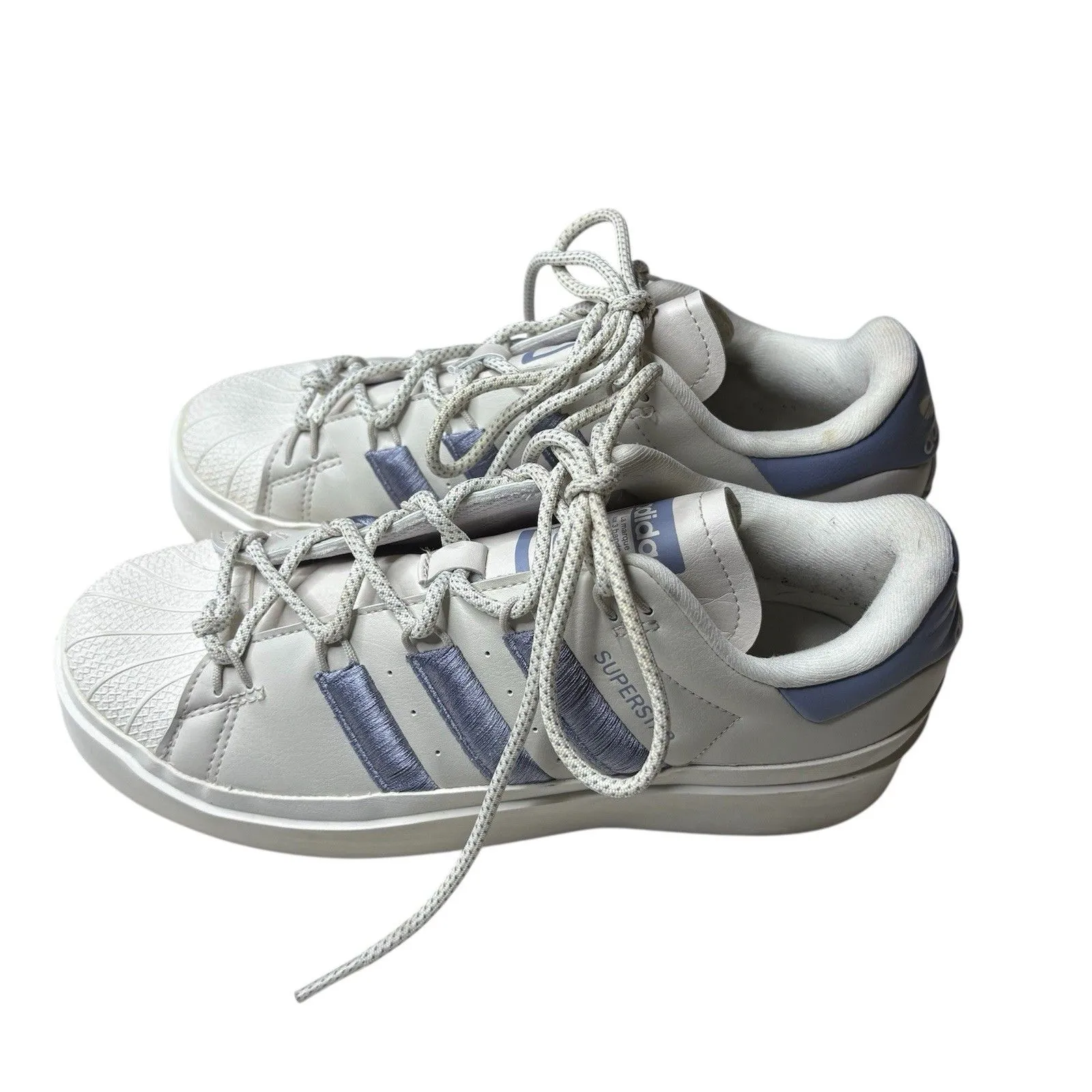 Adidas Superstar Bonega W HQ4284 Womens Trainer Shoes Silver Violet US Size 8 - Image 2