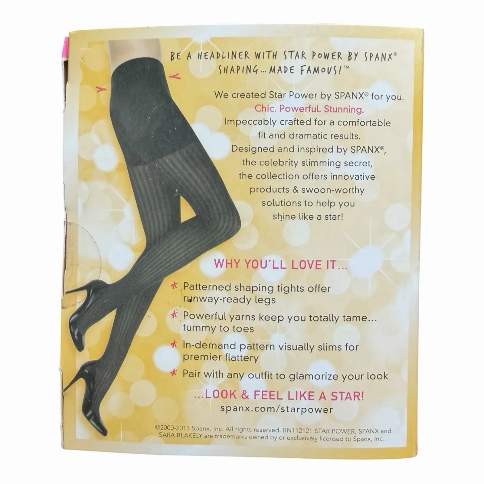 2 Pair Spanx Star Power Center-Stage Ribbed Row Shaping Tights Black Size C - Image 10