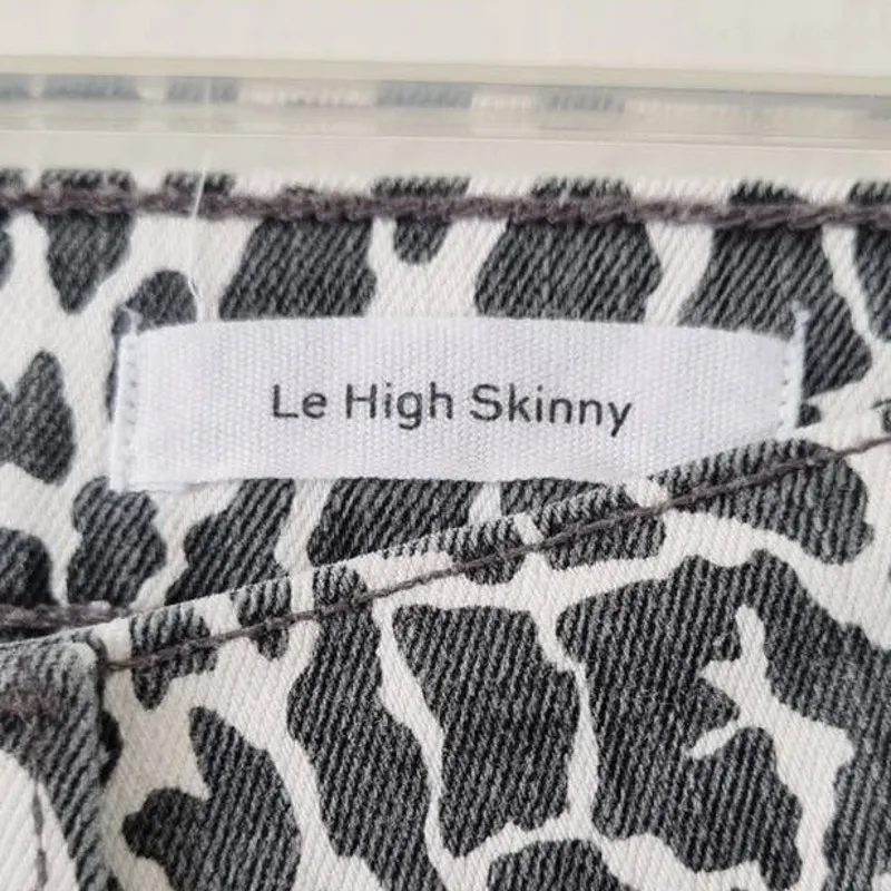 Frame Le High Skinny Abstract Animal Print Jeans Women's Size 28 - Image 5