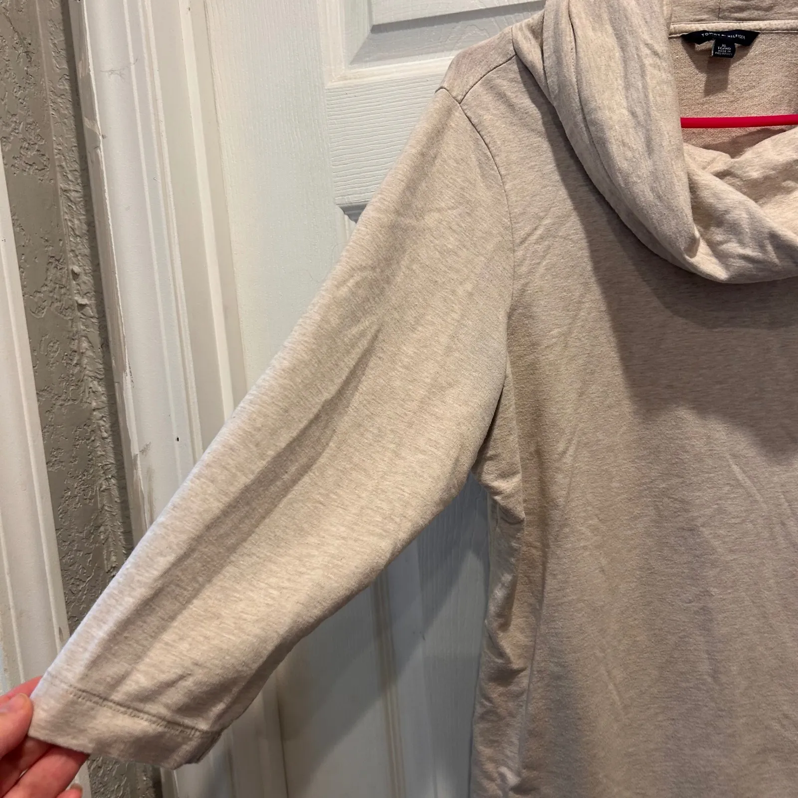 Tommy Hilfiger Womens‎ Beige Cowl Neck Long Sleeve Sweater Top Size XL - Image 5