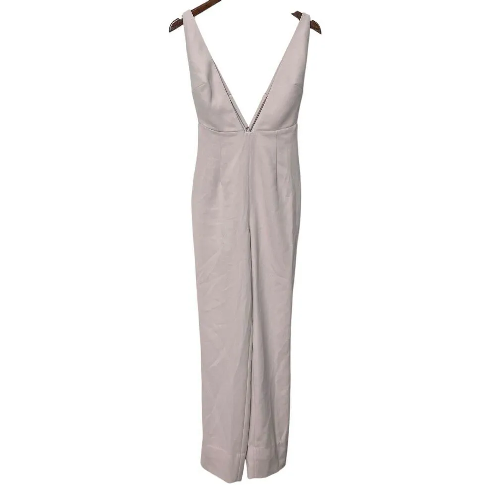 House Of CB Analyn Jumpsuit Blush Cross Back Plunging Neckline Women’s Size M - Image 2