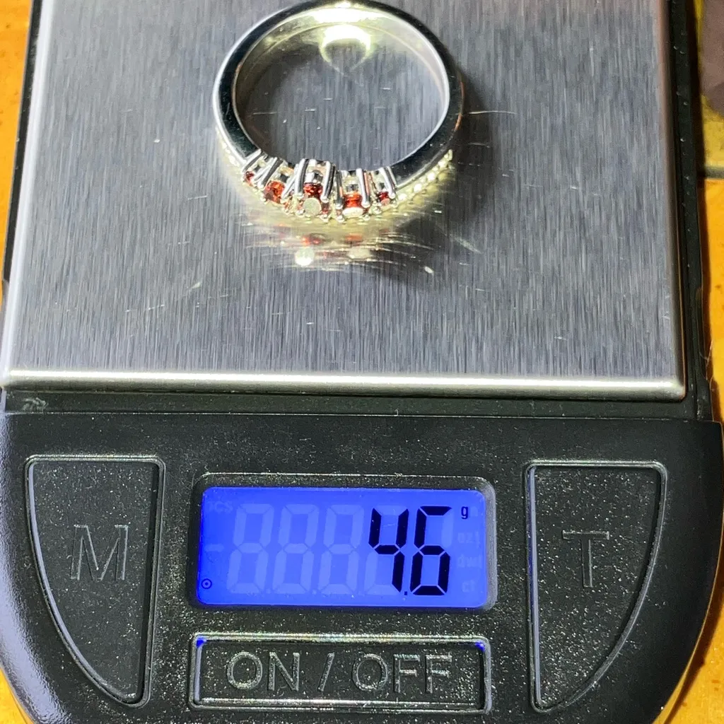 Natural Vermelho Red Garnet Sterling Silver Ring Size 9.75 - Image 9