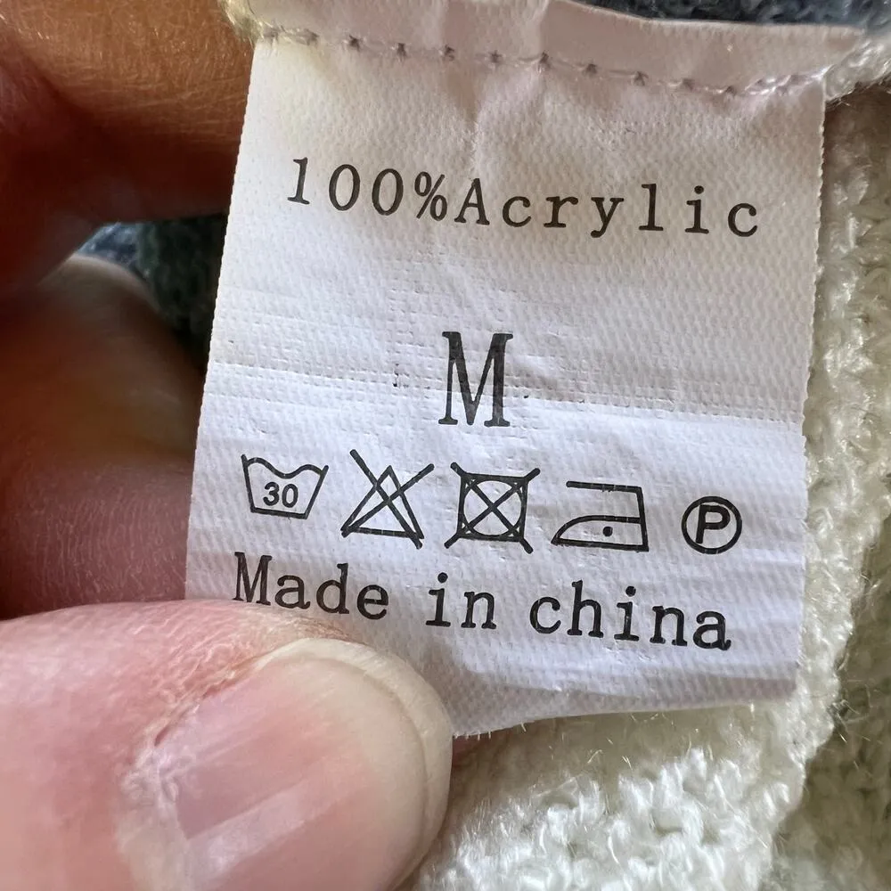 Womens Hoodie Sweater Hooded Pullover Lightweight Colorblock Medium - Image 6