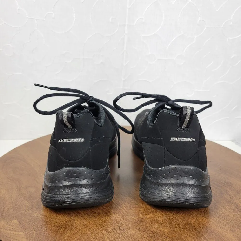 Skechers Womens Arch Fit Metro Skyline 11 Black Air Coole Cushioned Lace Sneaker - Image 3