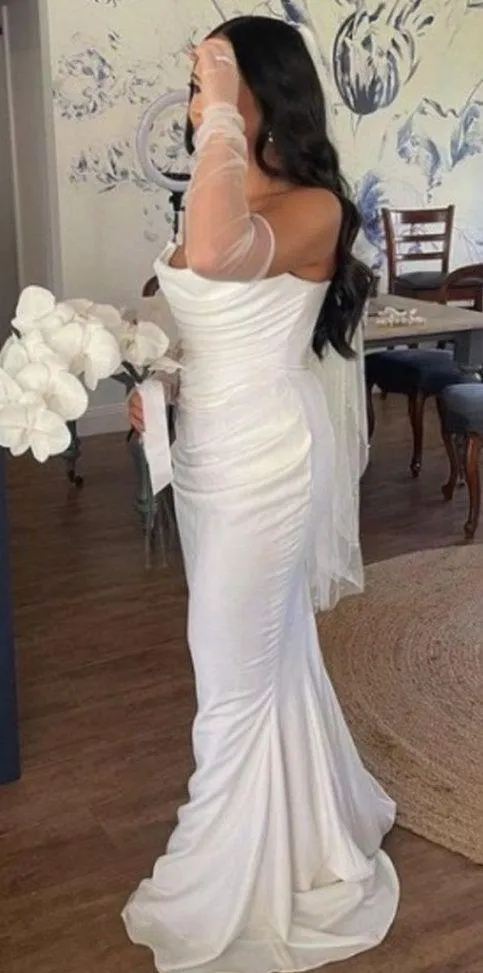 House of CB ‘Esmee’ Ivory Draped Strapless Bridal Gown Wedding Dress NWOT SIZE S - Image 2