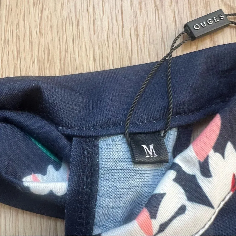 NEW Halter Neck Summer Sleeveless Casual Beach Dress Medium Navy Pink Floral Blue - Image 12