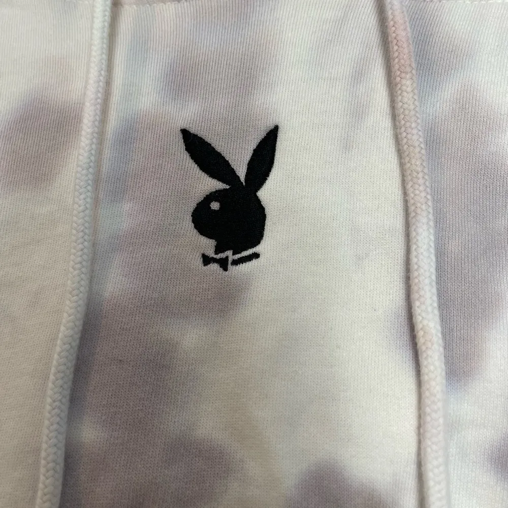 Misguided x Playboy Crop Tie Dye Hoodie Size Small - Image 4