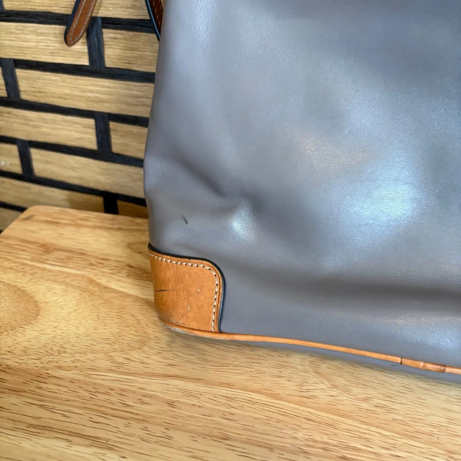 Dooney &‎ Bourke Gray Crossbody Purse - Image 7