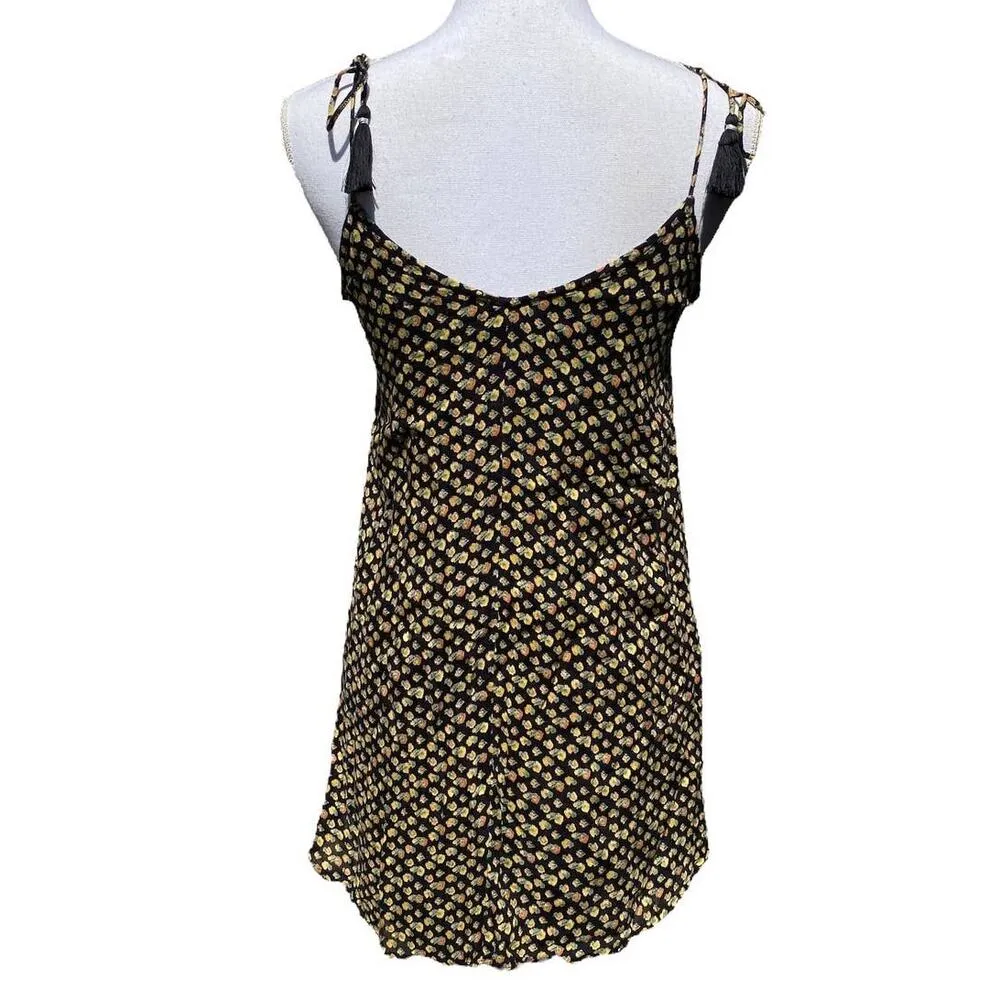 Amuse Society Avenida Del Sol Dress Floral Tie Tassel Strap Women's Extra Small - Image 6