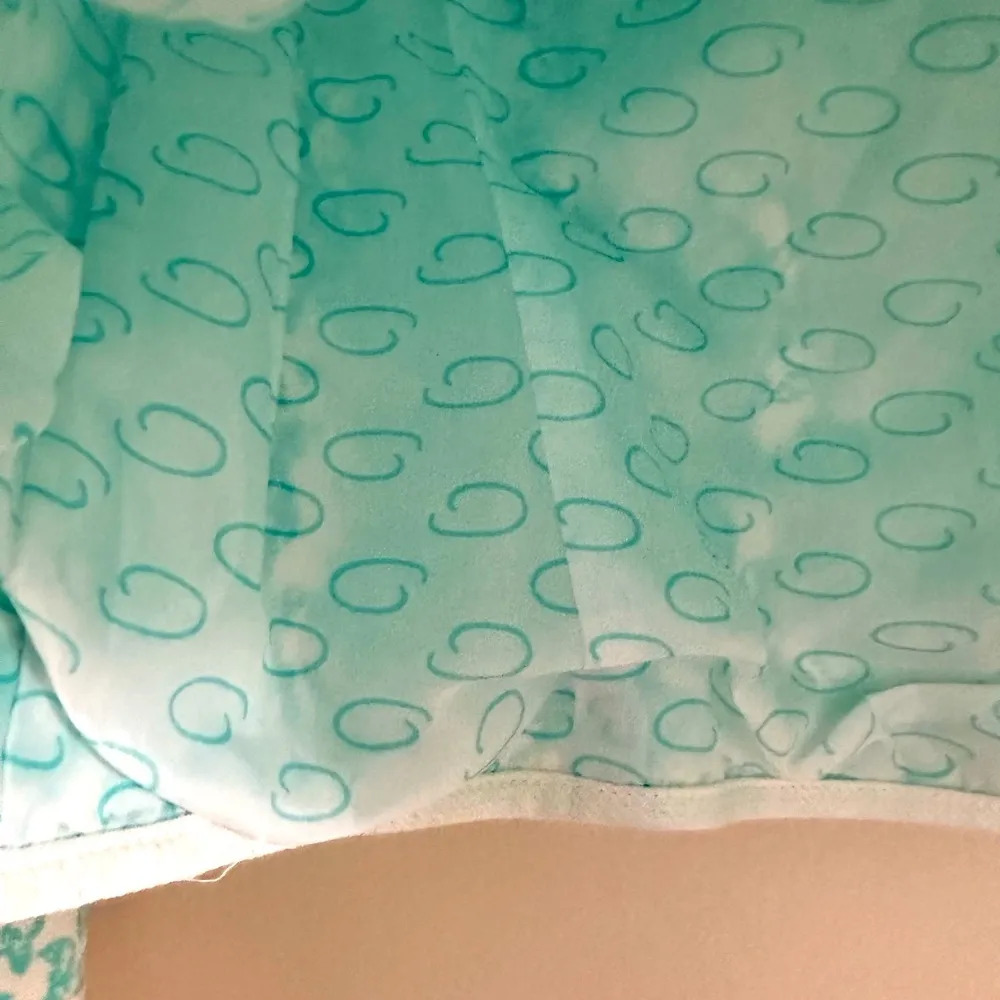 OSCAR VINTAGE OSCAR DE LA RENTA AQUA BLUE WHITE BLAZER JACKET CRYSTAL BUTTONS 8 - Image 7