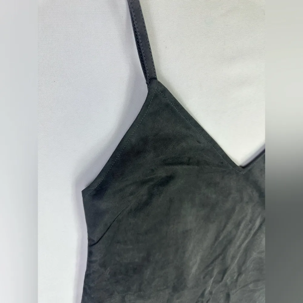 Aritzia Wilfred Free Vivienne Vegan Suede Mini Dress grey gray size Medium - Image 3