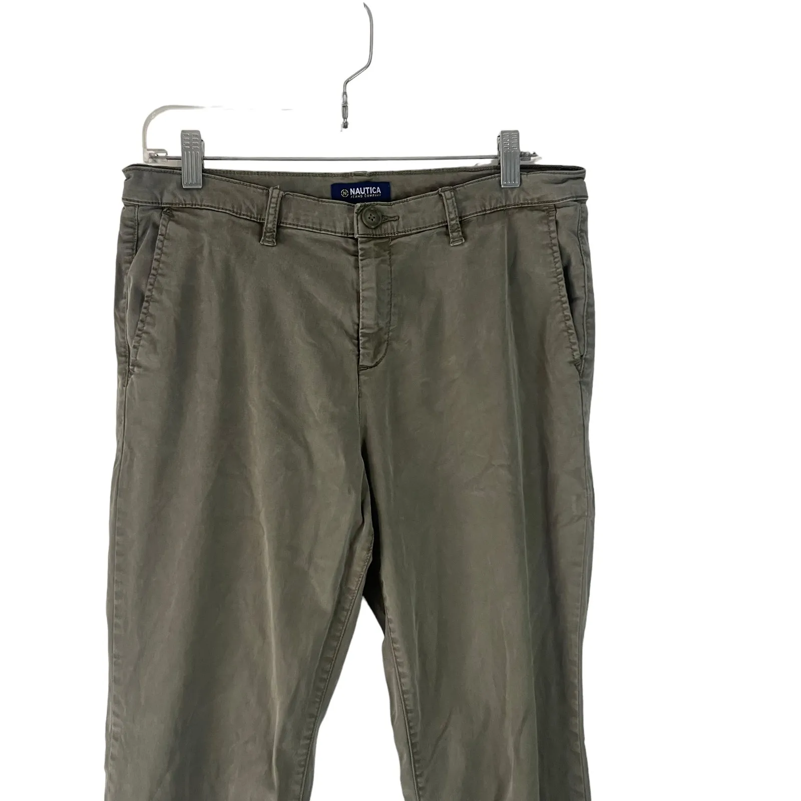 Nautica Women's Size 10/30 Green Tencel Ankle‎ Trouser Pants - Image 2