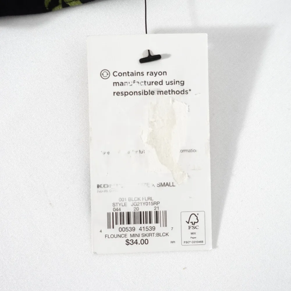 Junior's | SO | Black & Pink Floral Flounce Ruffle Mini Skirt - XSmall - Image 9