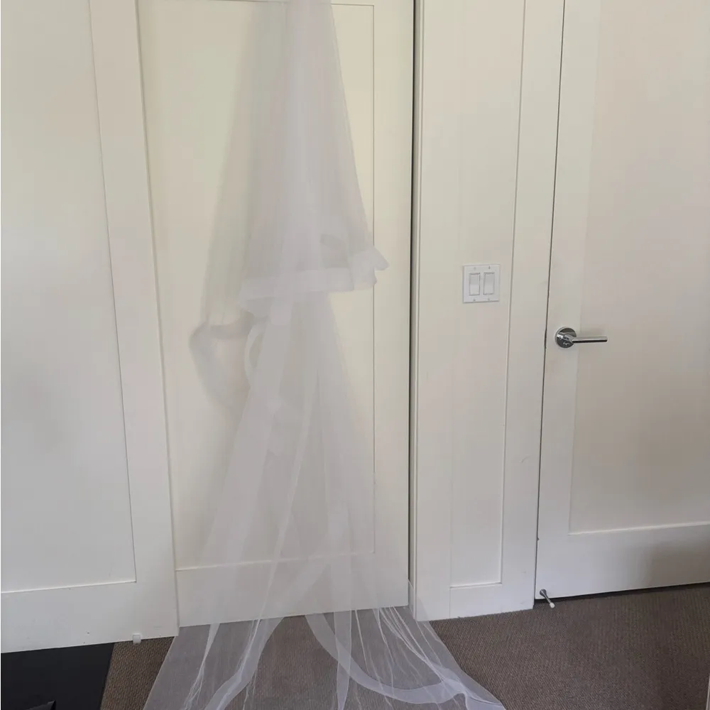 Chapel Horsehair 2” Veil in White - Image 3