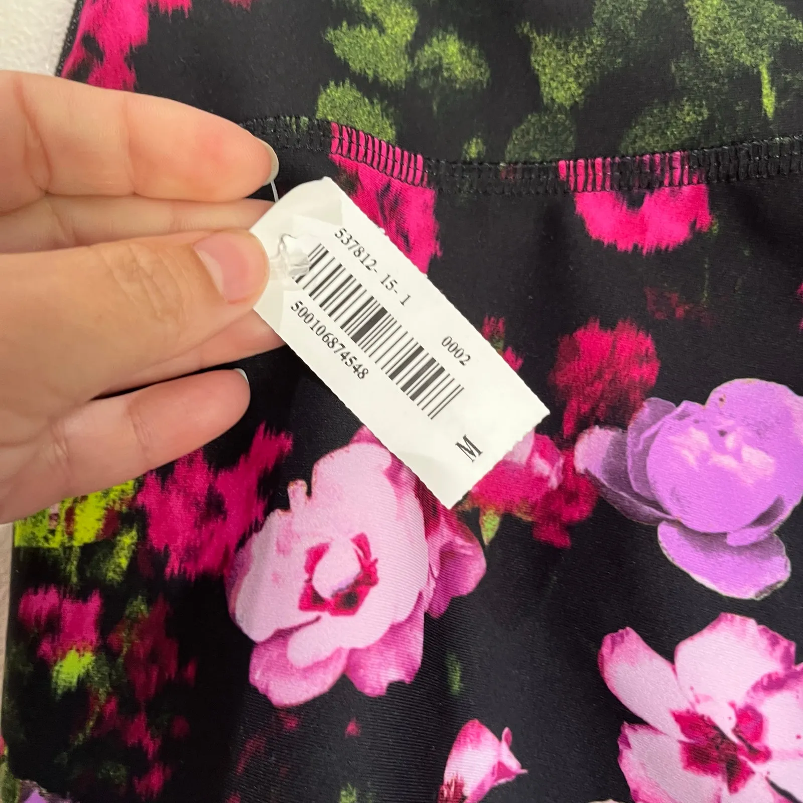 Old Navy Active Super Soft Go Dry High Rise Floral Leggings Yoga Activewear Sz M - Image 5