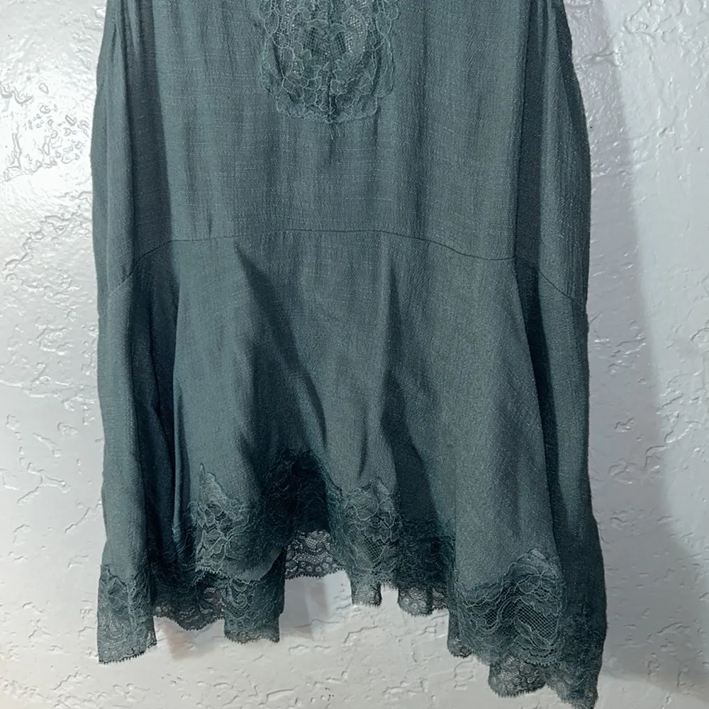 Intimately by  Bellflower Lace Trim Tunic - Misty Teal - Image 5