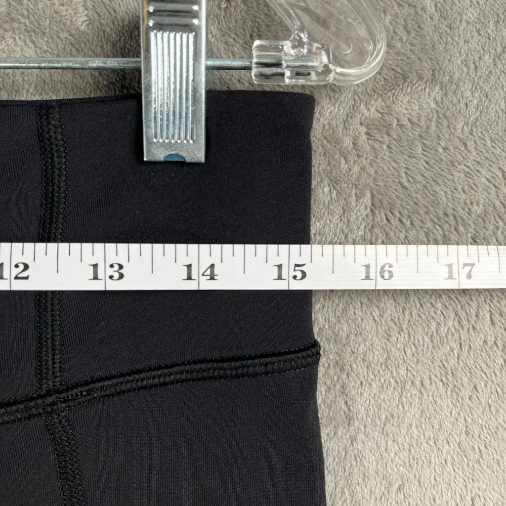 Lululemon Gather & Crow Crop Leggings Womens 8 Black Split Hem Athleisure Yoga - Image 5