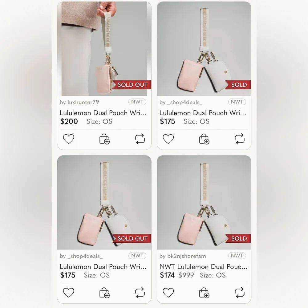 Dual Pouch Wristlet Pink/Gold/Vapor - Image 15