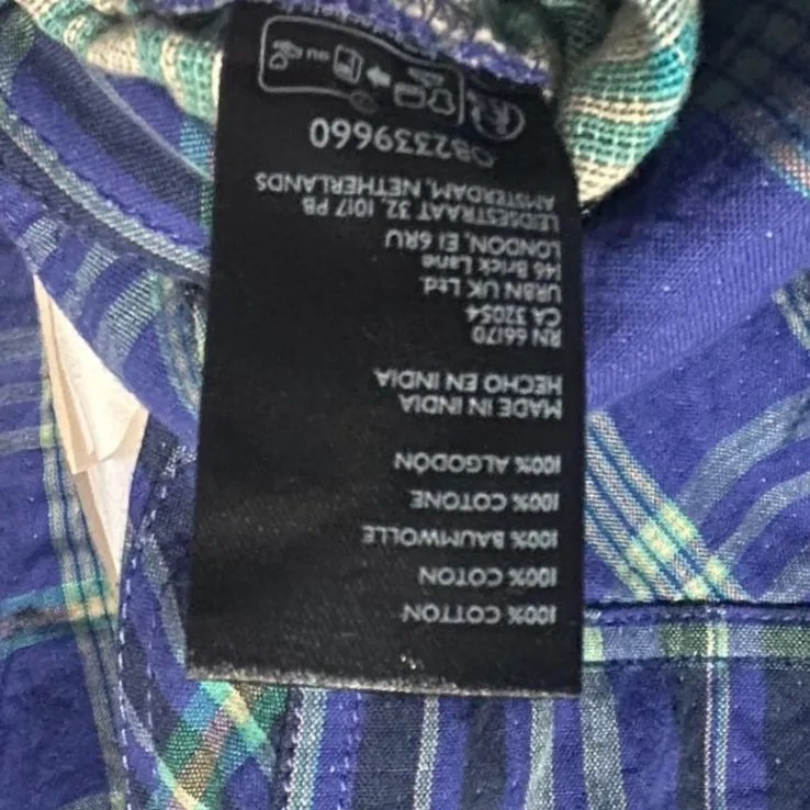 Free People We The Free Ruth Long Shirt Plaid Maxi Dress Cobalt Button Front 2 - Image 11