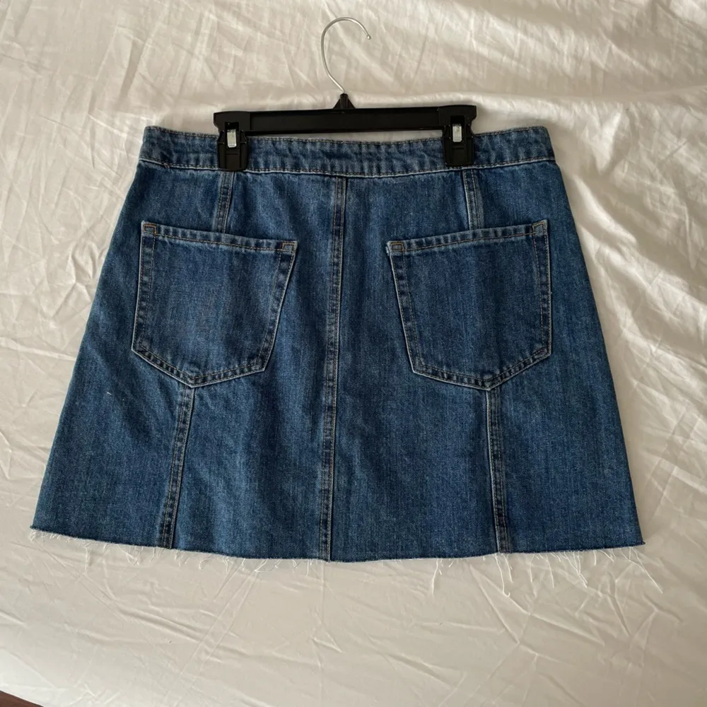 AEROPOSTALE Real Denim High-Rise Button-Front Cotton Jean Mini Skirt Size 8 NWT - Image 6