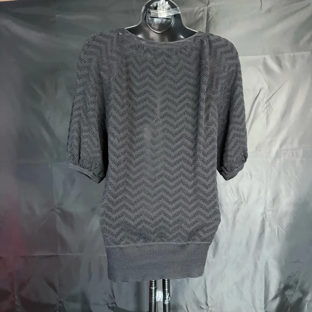 Style & Co. Elegant Charcoal Button-Front top M - Image 6