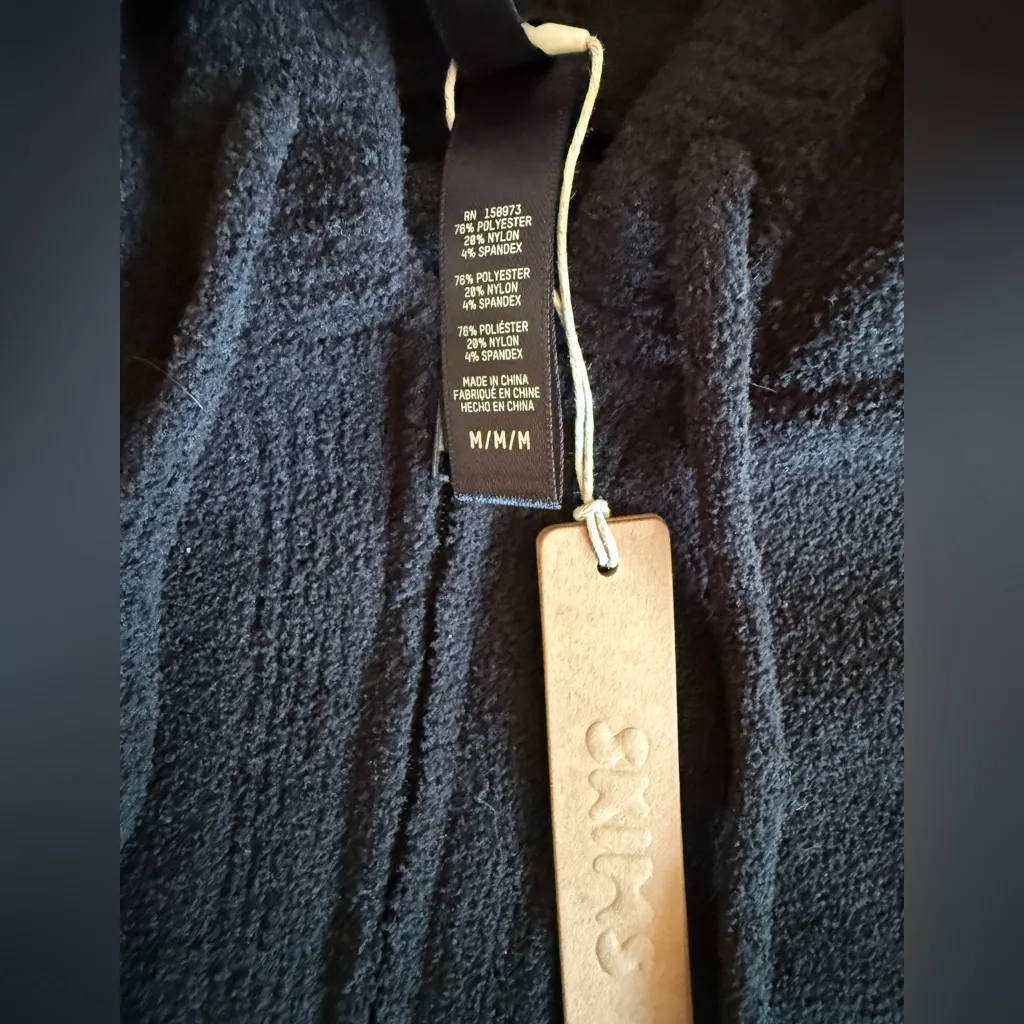 SKIMS Cozy Light Zip Up Black Medium NWT IN PACKAGE - Image 7