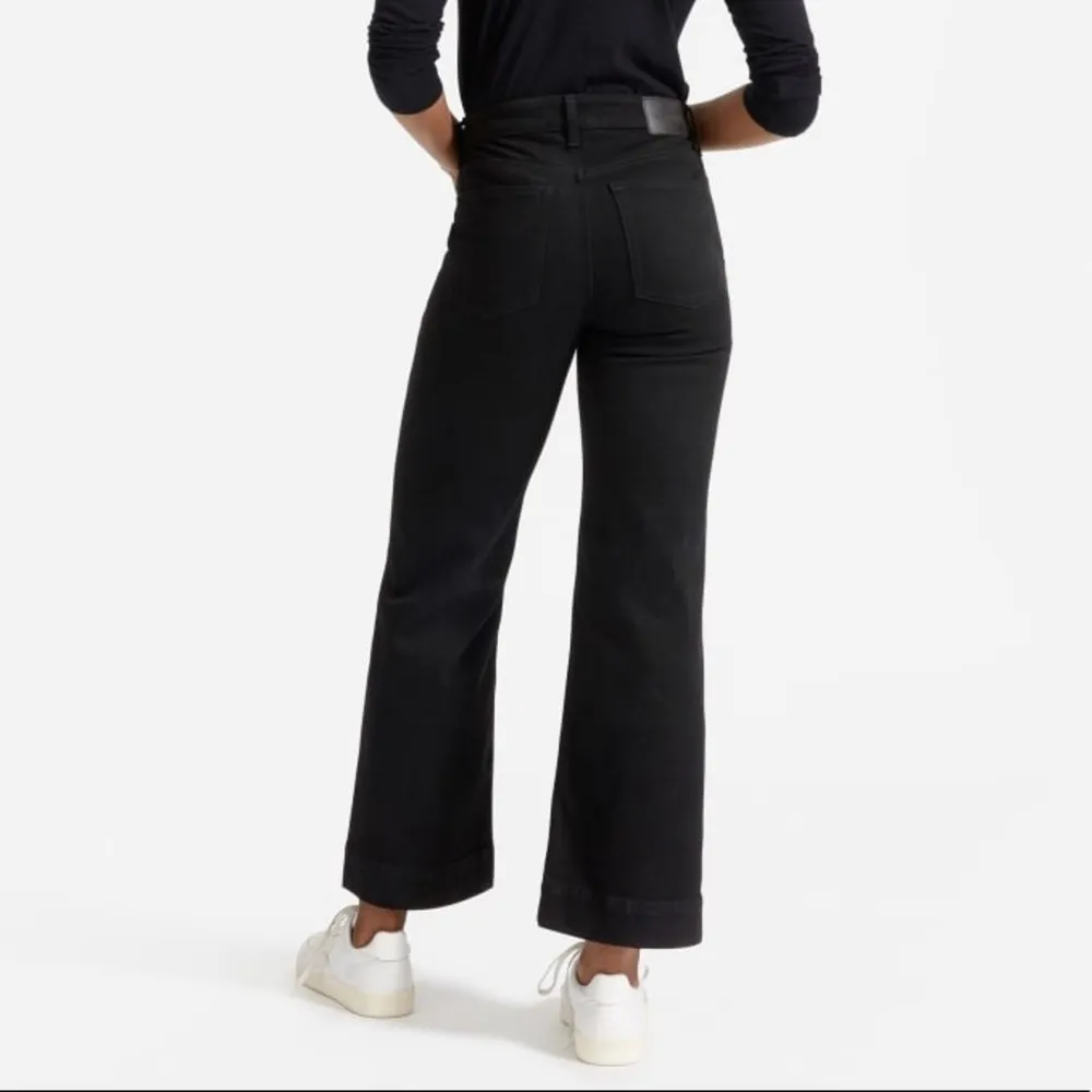 Everlane The Button-Fly Wide-Leg Black Jean size 25 - Image 3