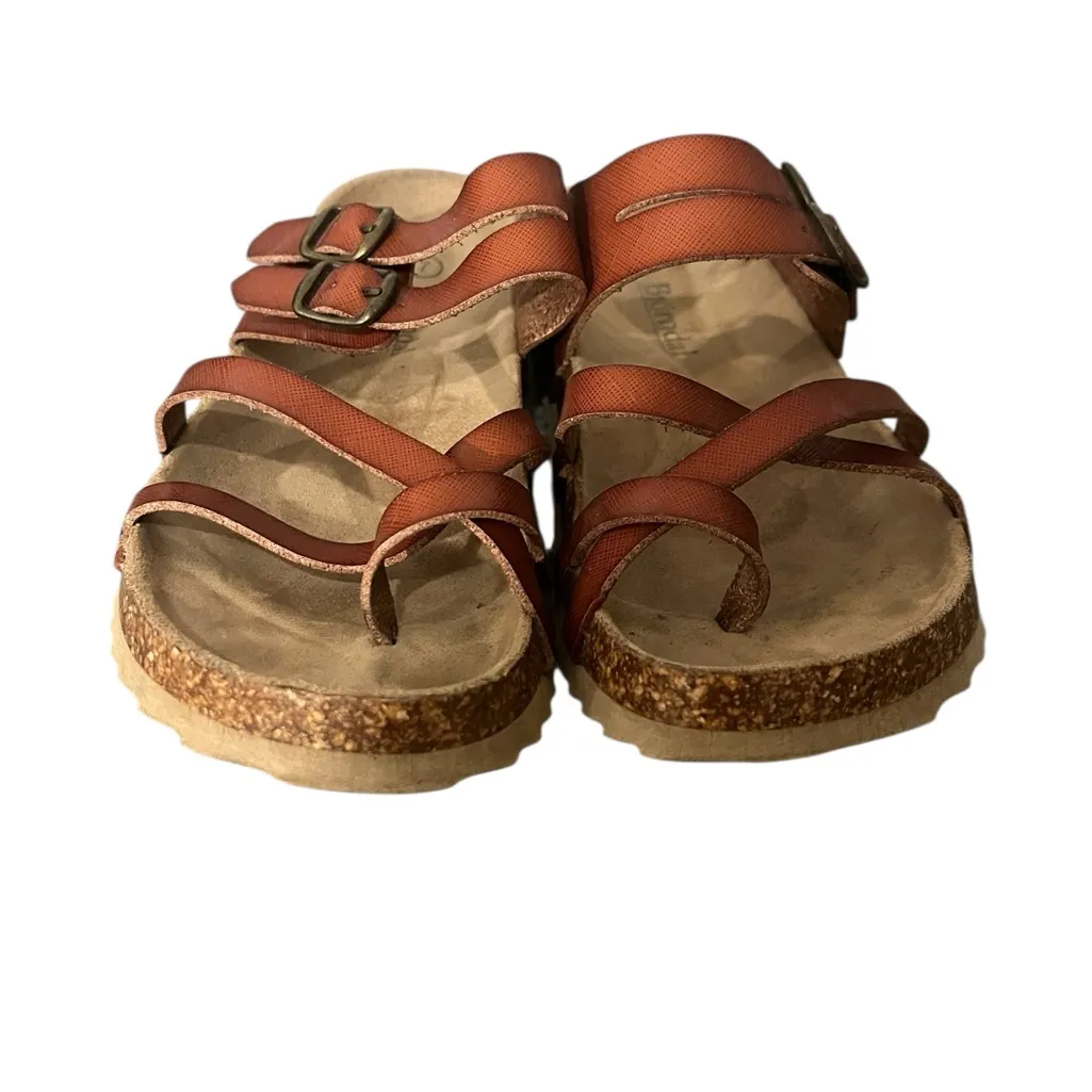 Bjorndal Sami Cognac Brown Strappy Cork Arch Support Slip on Sandals Sz 7 - Image 6