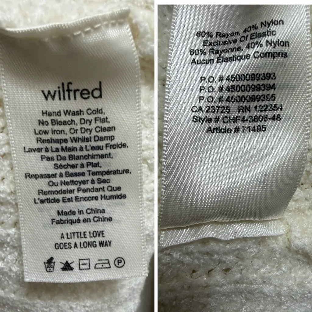 Wilfred Aritzia Elka Cardigan Knit Sweater Ivory Cream Oversized Relaxed Fit - Image 6