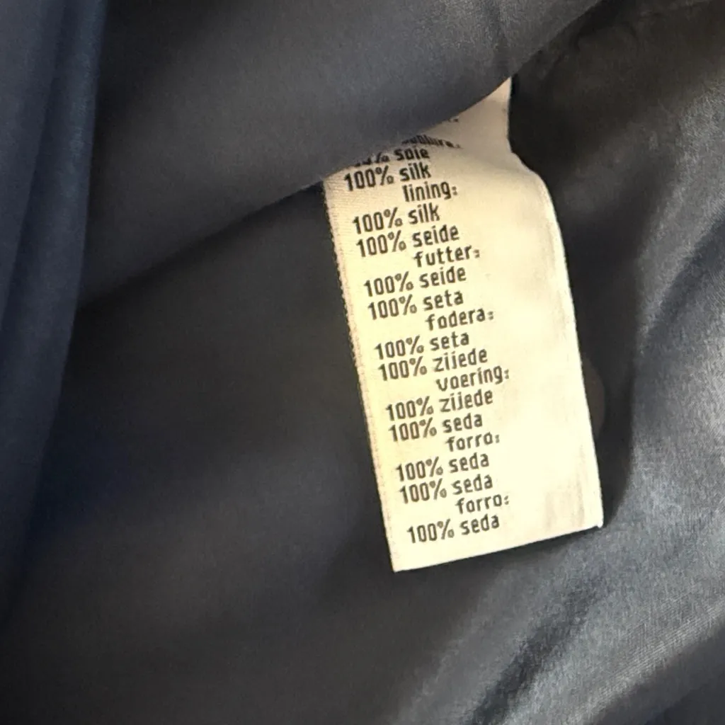 Lacoste Dark Navy Silk Dress 38 - Image 6