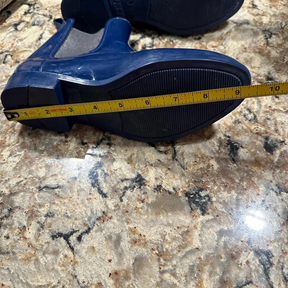 Ralph Lauren Pull on Rain Boot Blue Metallic Muck Boots Womens Sz 6 - Image 11