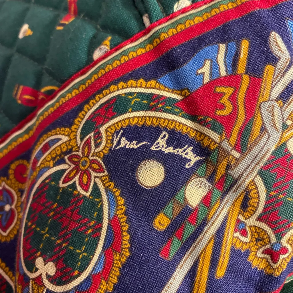 Vintage Vera Bradley Gold Quilted Tote Bag Retired Pattern EUC - Image 5