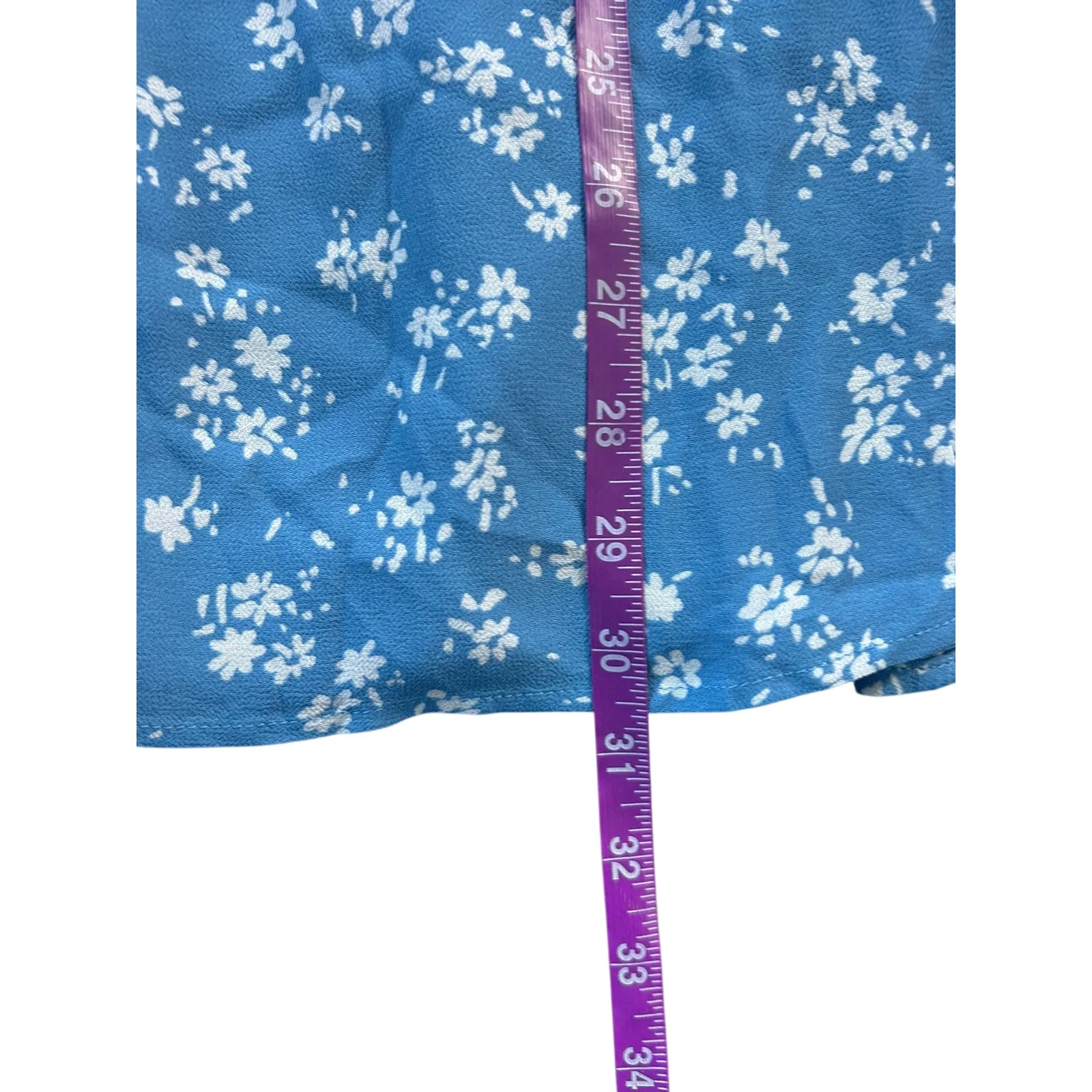 Reformation Elle Blue Floral Smocked Puff Sleeve Square Neck Mini Dress Size 2 - Image 5