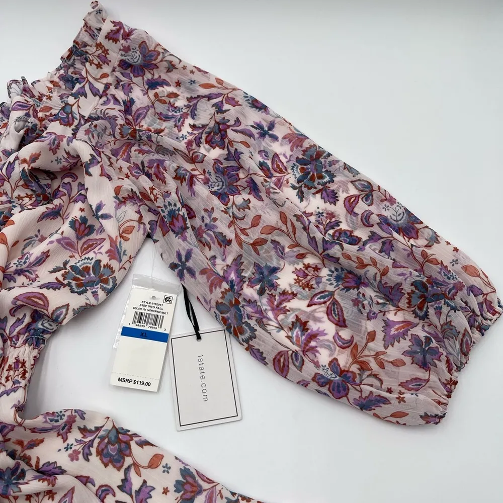 1.State Women's XL Smocked Waist Floral Halter Maxi Dress NEW *Flaw - Image 13