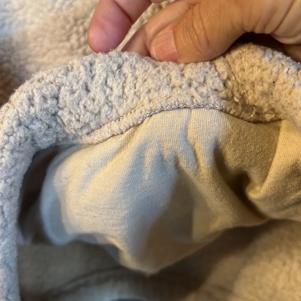 AMERICAN EAGLE Cropped Sherpa 1/4 Zip Pullover Hoodie Jacket Size Small - Image 9