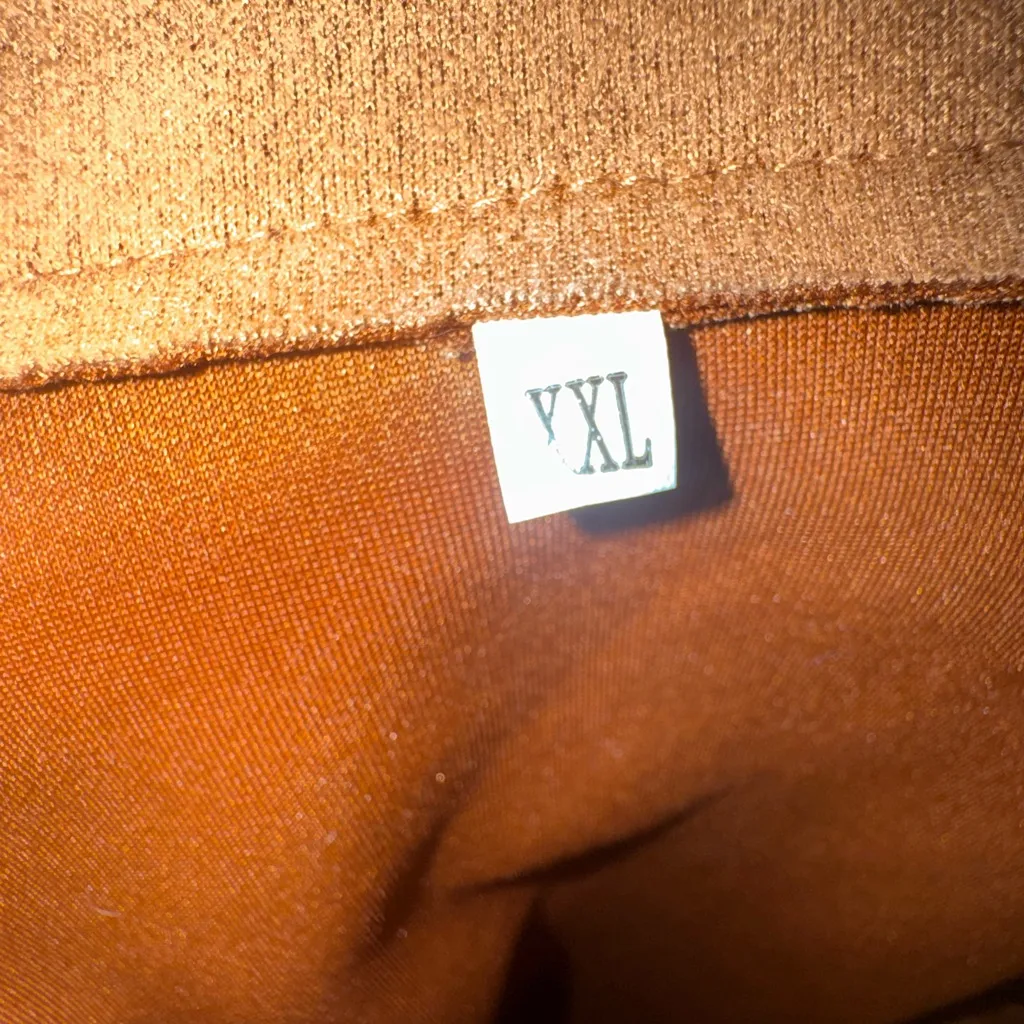 Stylish Tan Leather Women's Jacket Size XXL - Image 3