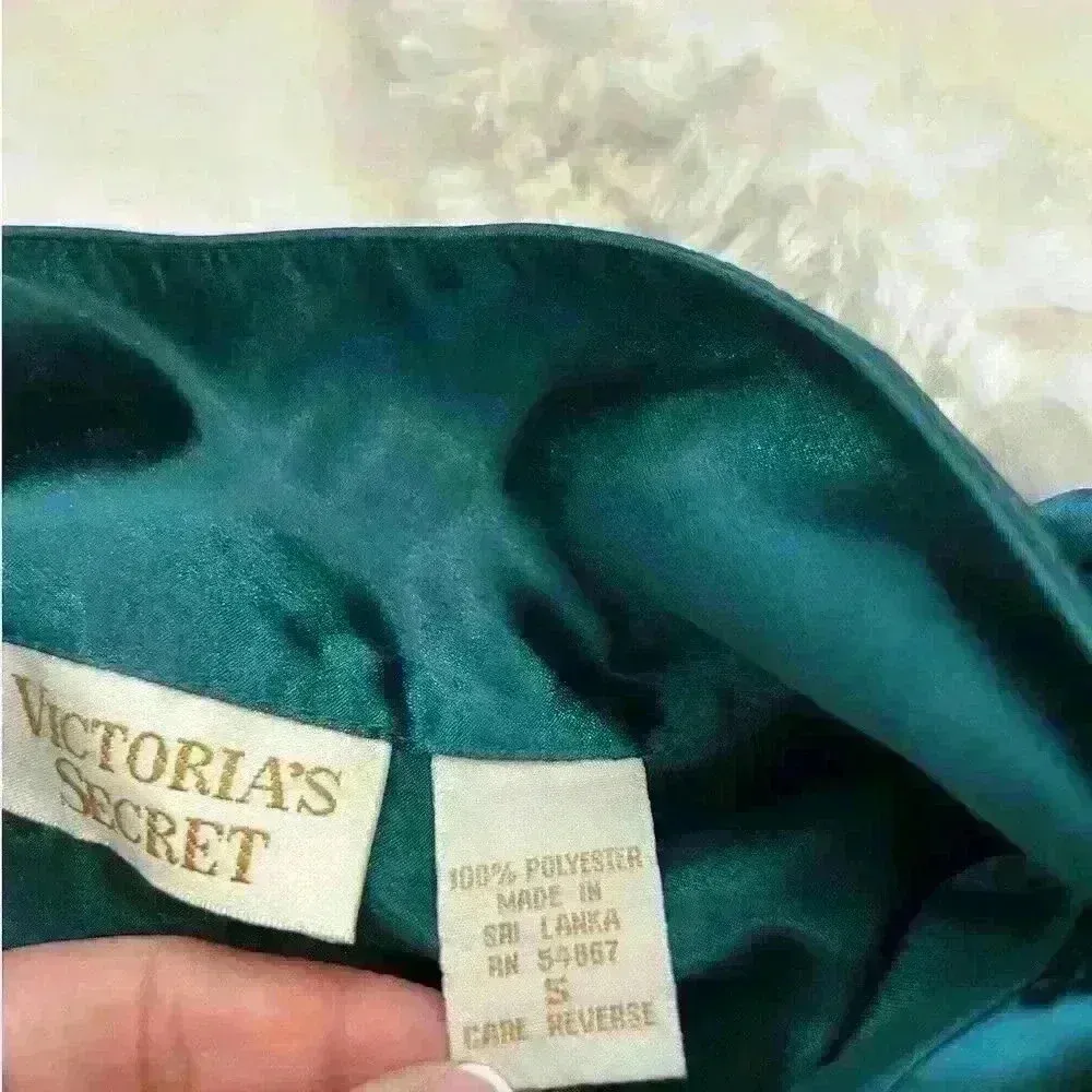 Victoria Secret Vintage Gold Label Long Slip‎ Dress Long Sleeve Sz S - Image 3