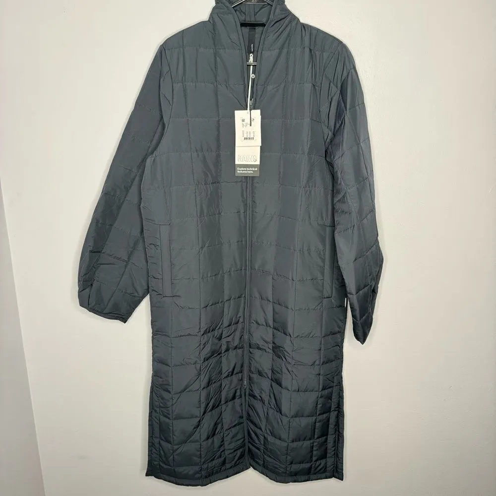 Rains Liner W Coat Blue Size L - Image 2