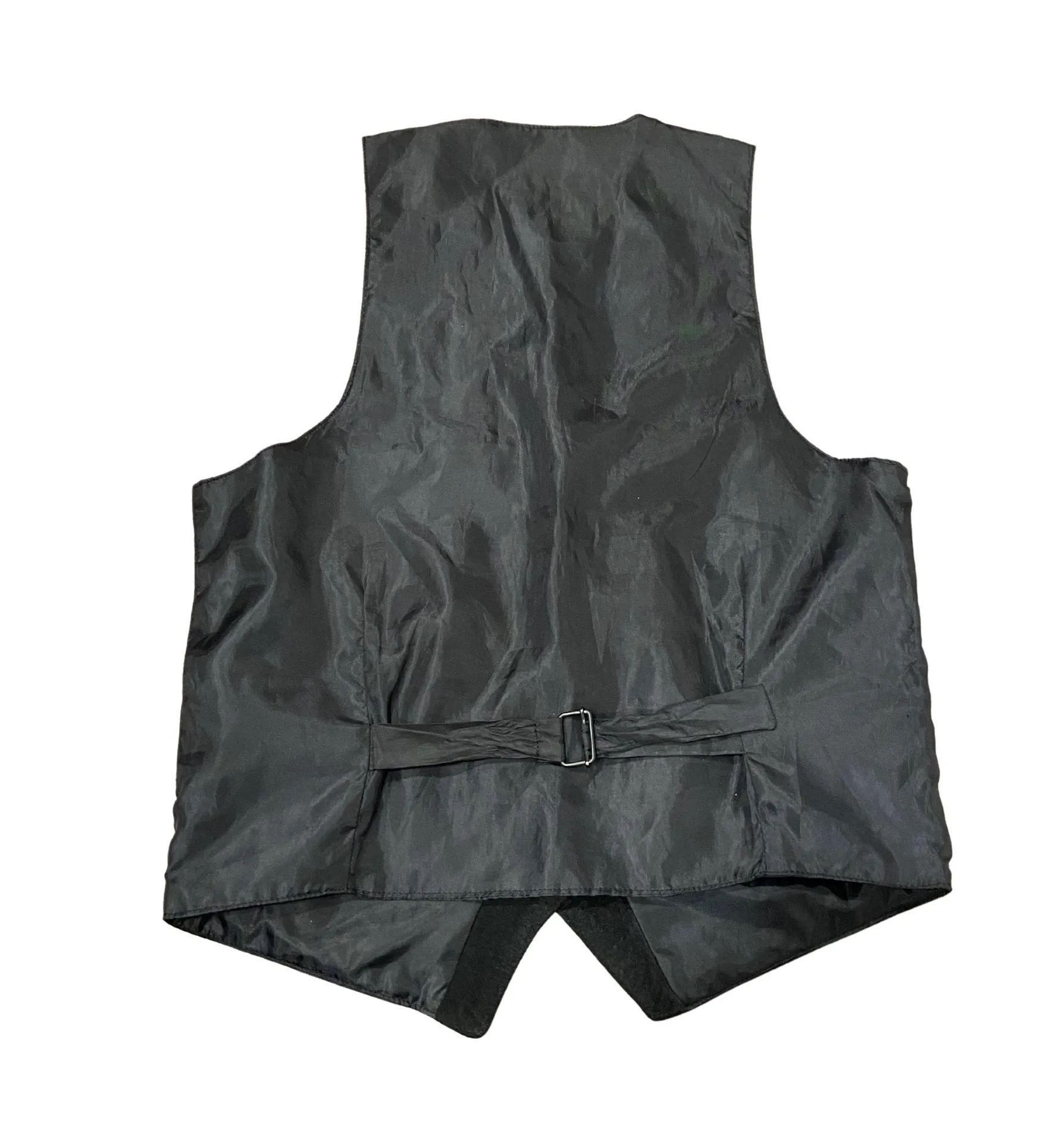Vintage 90s black leather suede bikers vest 🔥 - Image 2
