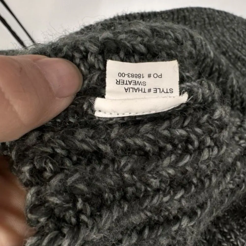 PRANA Thalia Cardigan Sweater Vest Cargo Gray Marled Wool Duster Long Knit XS - Image 8