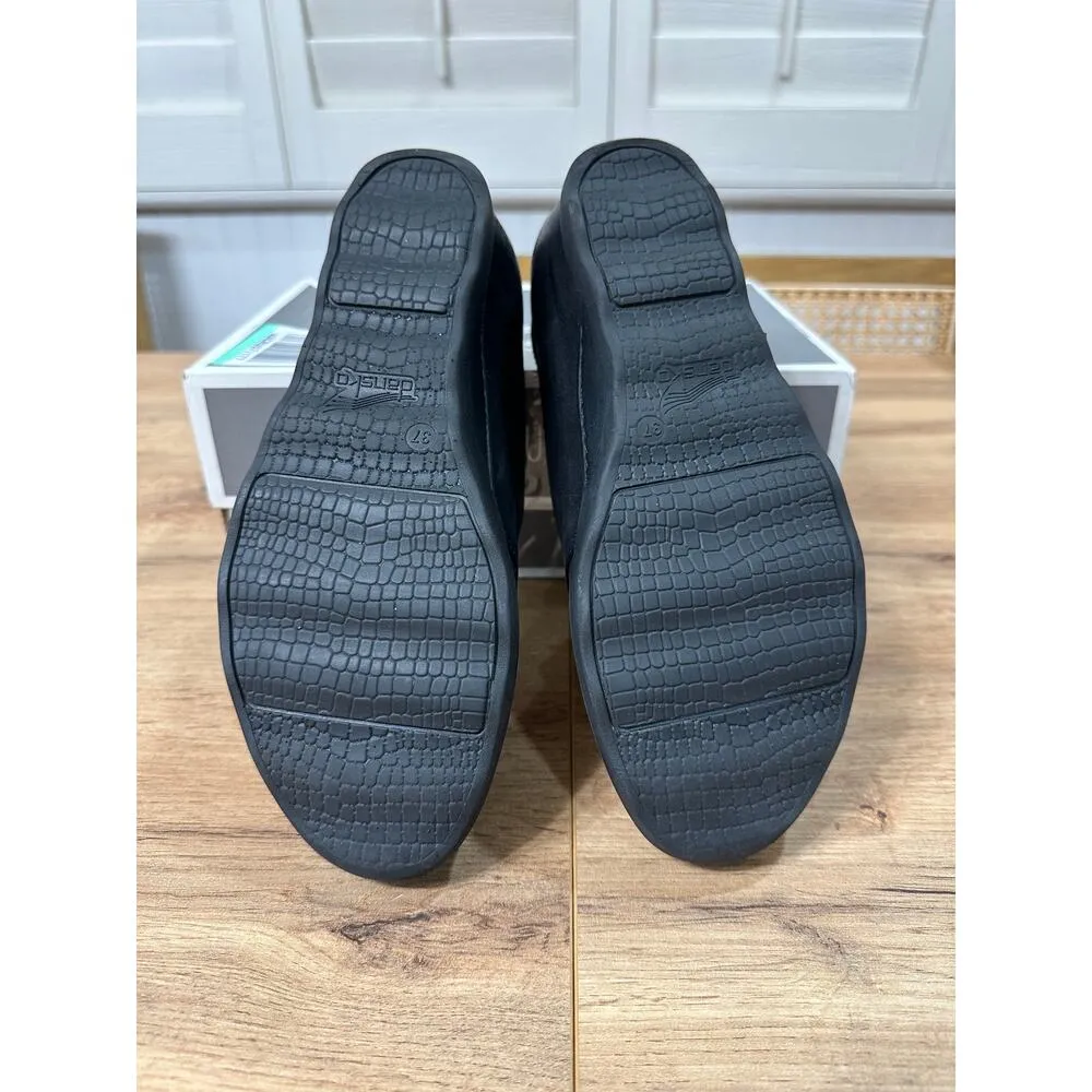 Dansko Marisa Oxford Flats Black Nubuck Leather Size 6.5/7 US 37 EU Arch Support - Image 11