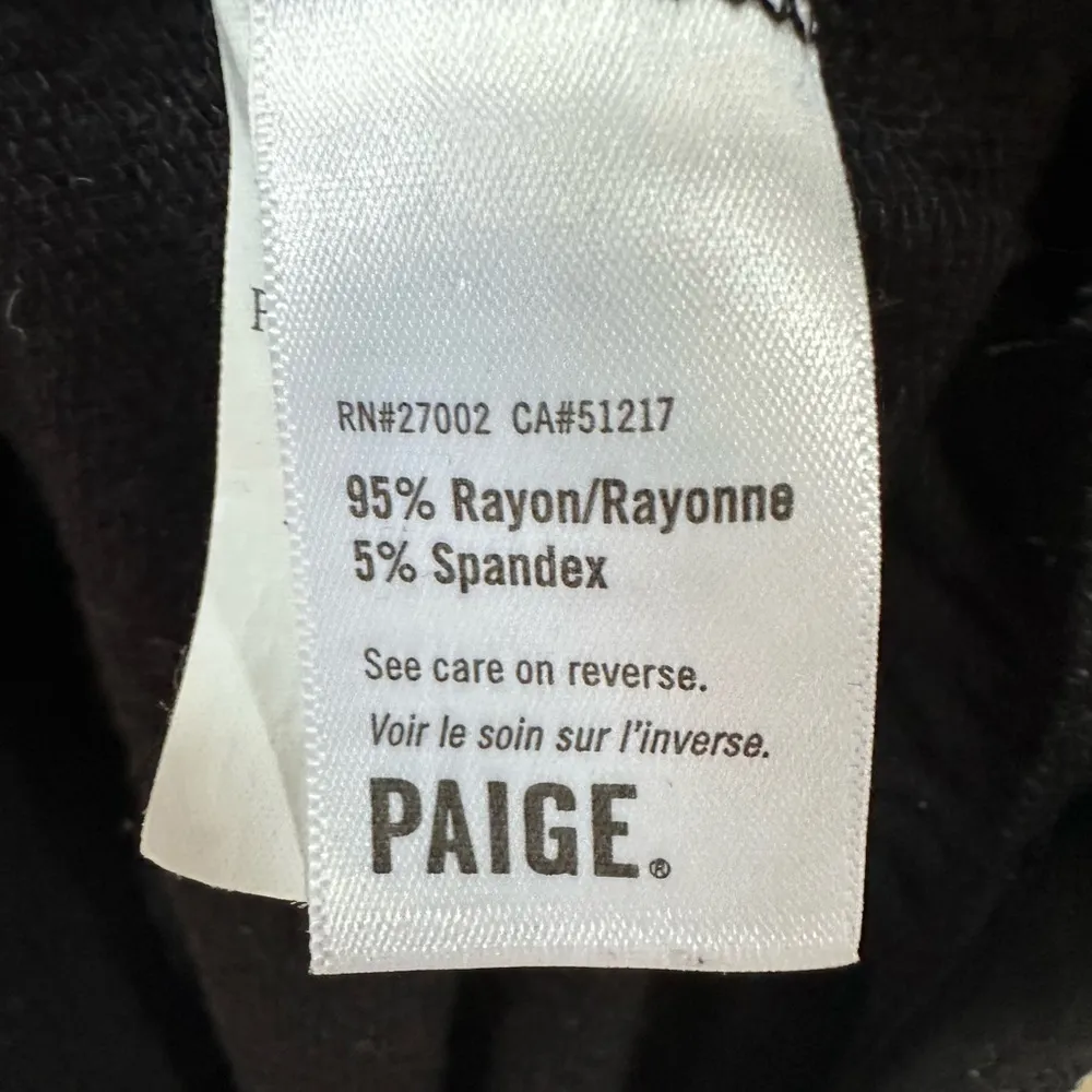 PAIGE womens Suvi Bodysuit Off the Shoulder Long Sleeve in Black. Sz Med - Image 7