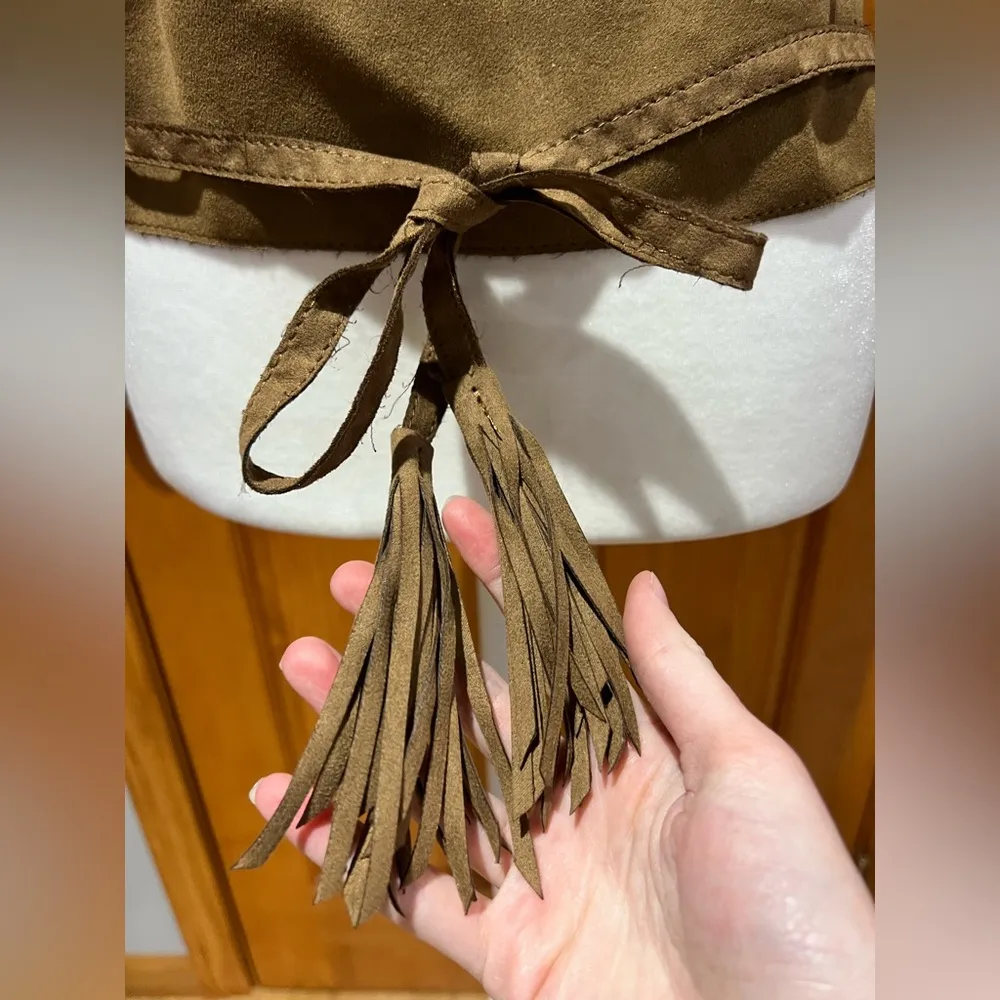 BNWT Target Women’s Faux Suede Brown Cognac Belt - Image 2