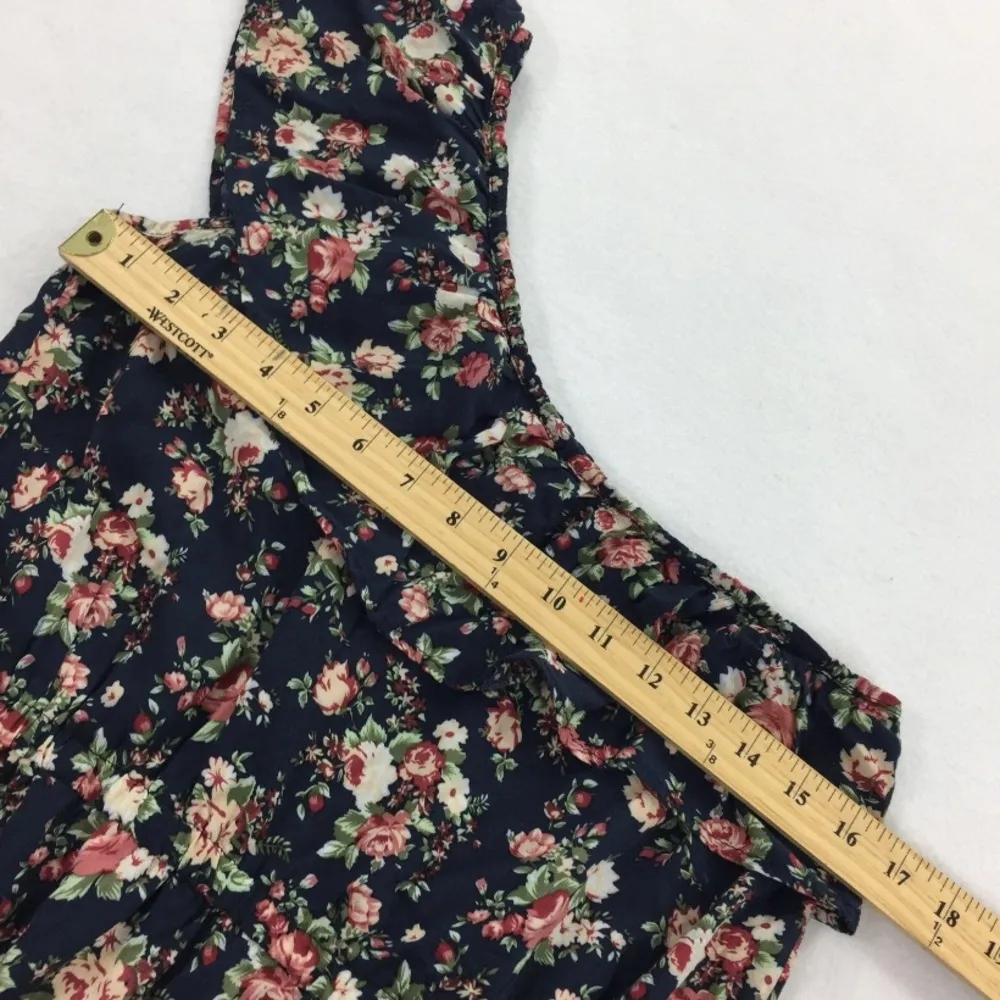 Vintage Y2K Floral Ruffle asymmetrical Mini dress cottacore boho western spring - Image 11