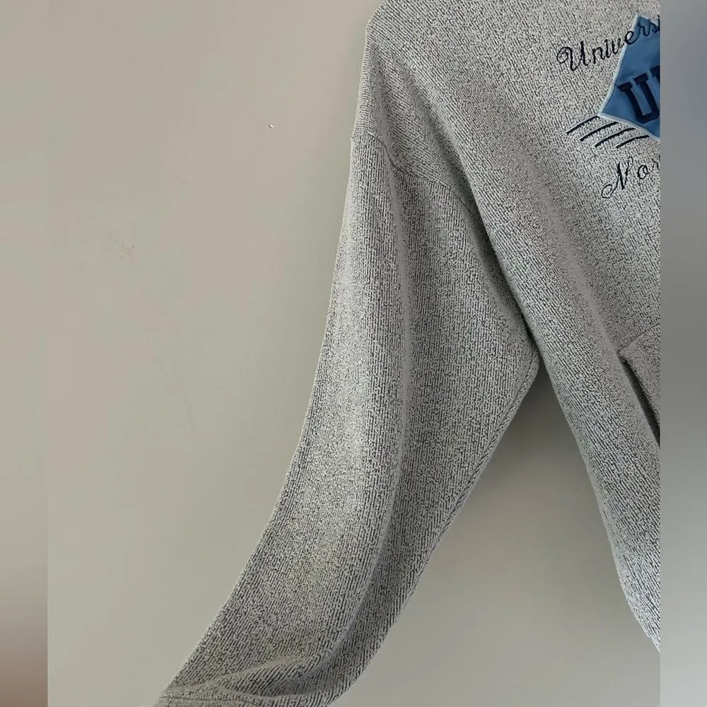 UNC Tarheel Grey Sweatshirt Size XL Made in USA Fangear Casual Athletic Sport Blue - Image 4