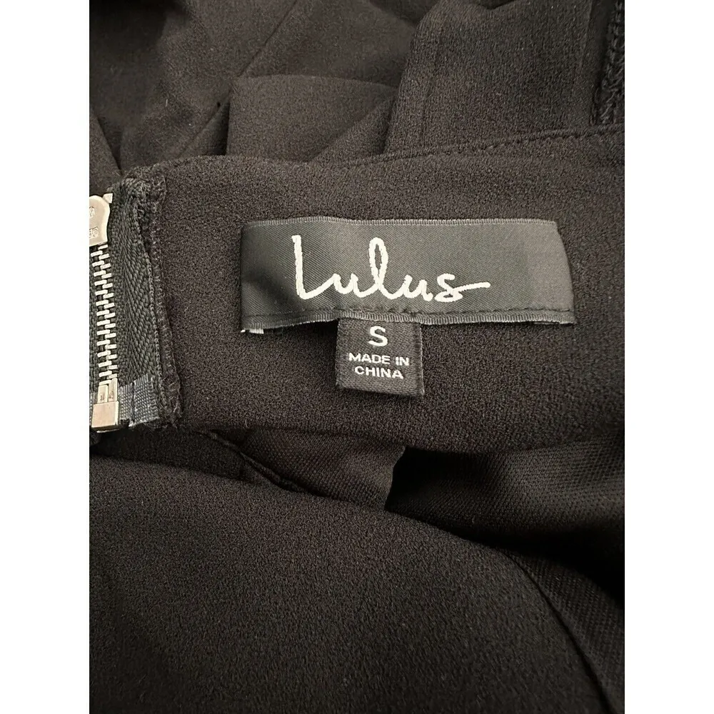 NWT LULU’S Positively Beaming Backless Ruffled Mini Dress Small Black - Image 12