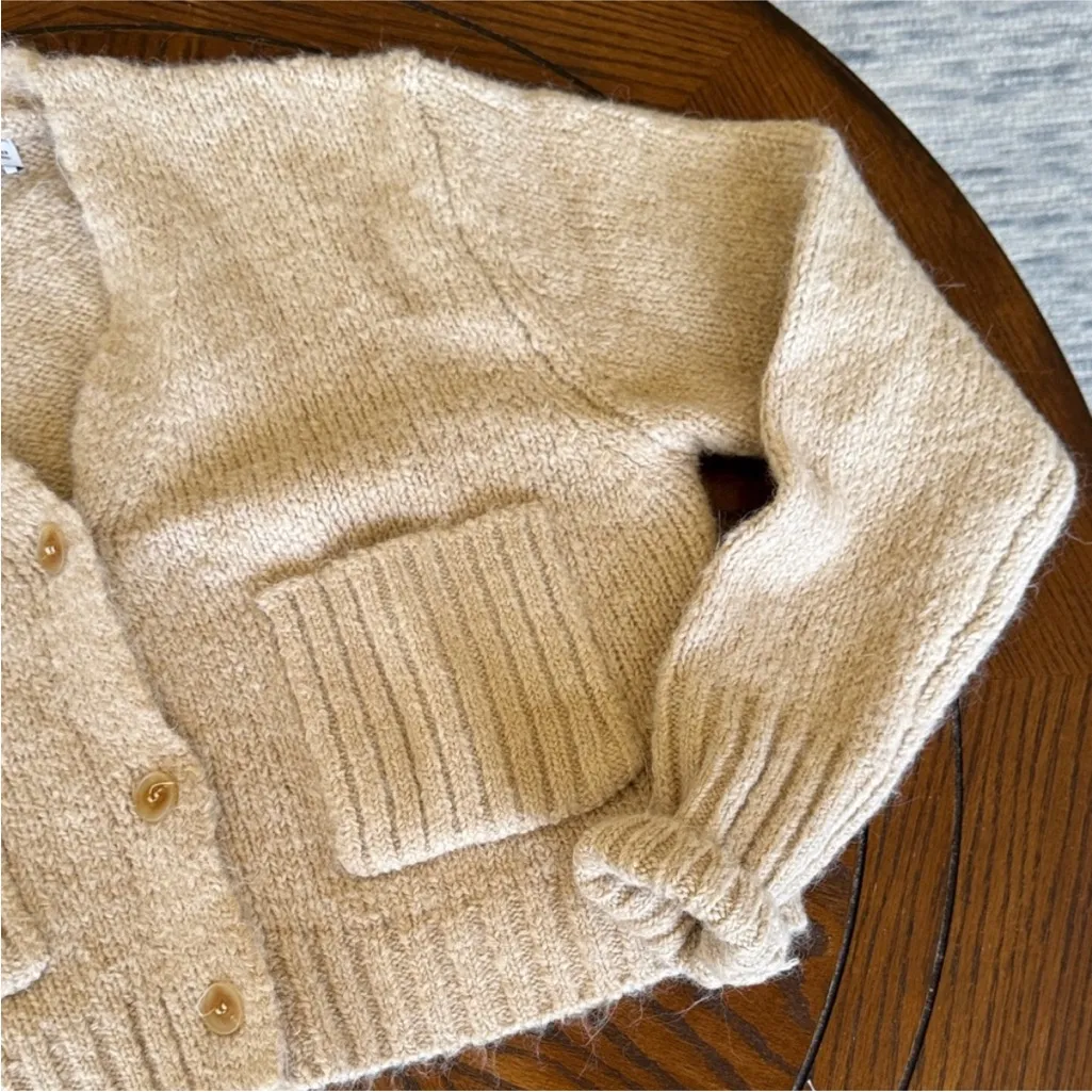 Zara Cream Women's Knit Cardigan - Image 4