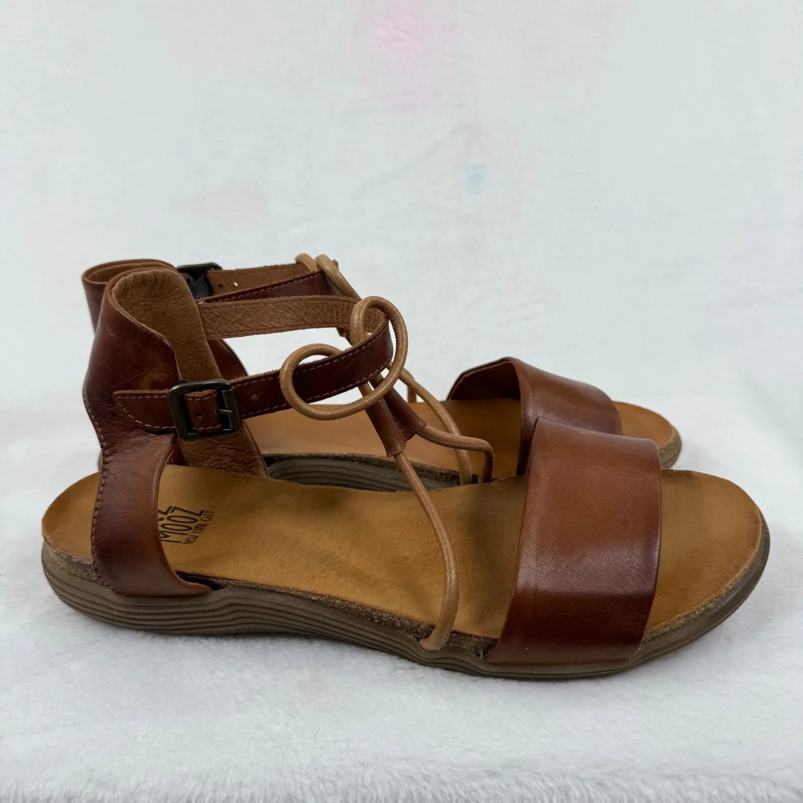 Miz Mooz New York City Leather T-Strap Gladiator Sandals Shoes Medina‎ 41 US 10 - Image 4