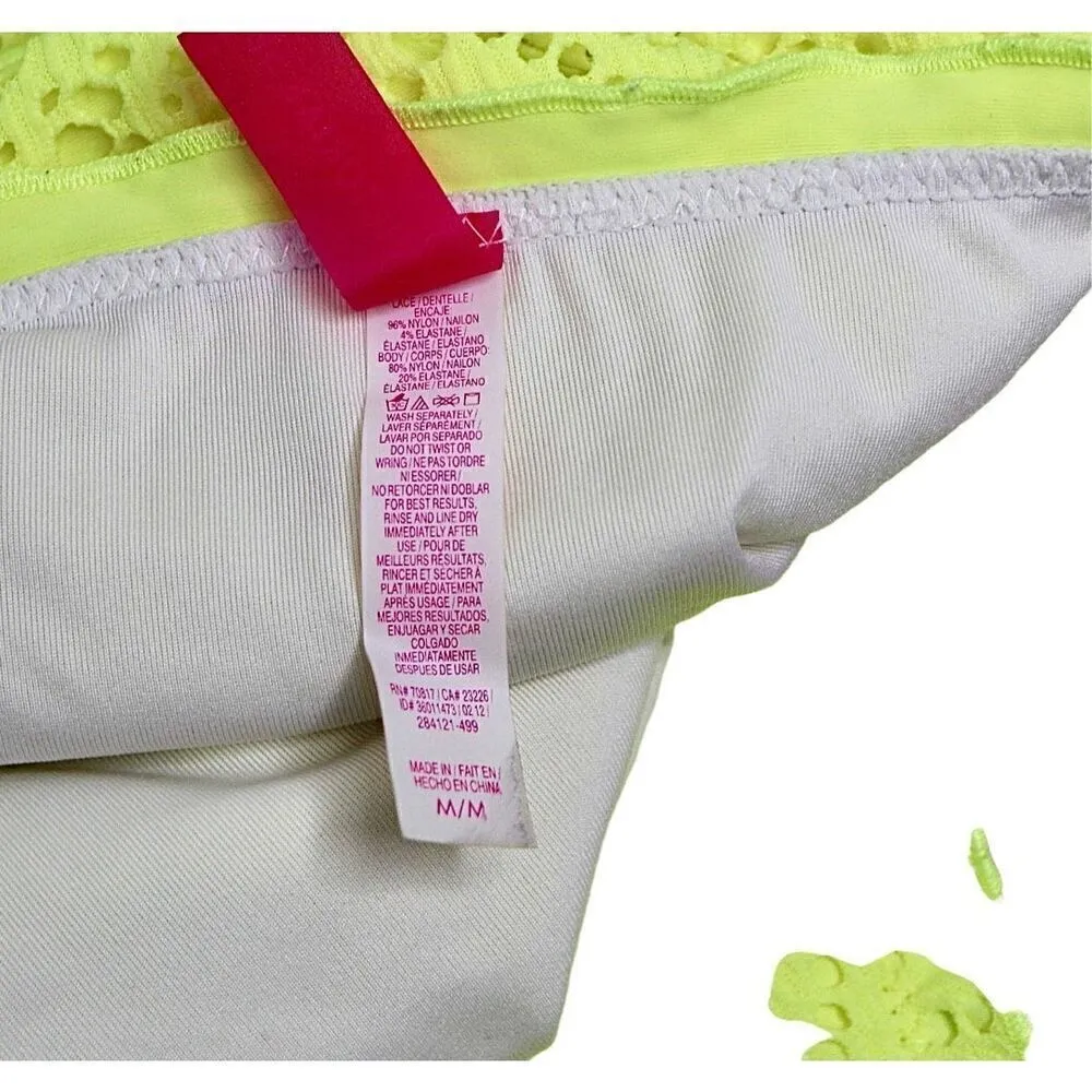 Victoria's Secret Bejeweled Lace Yellow Tie Low Rise Bikini Swim Bottom MEDIUM‎ - Image 6